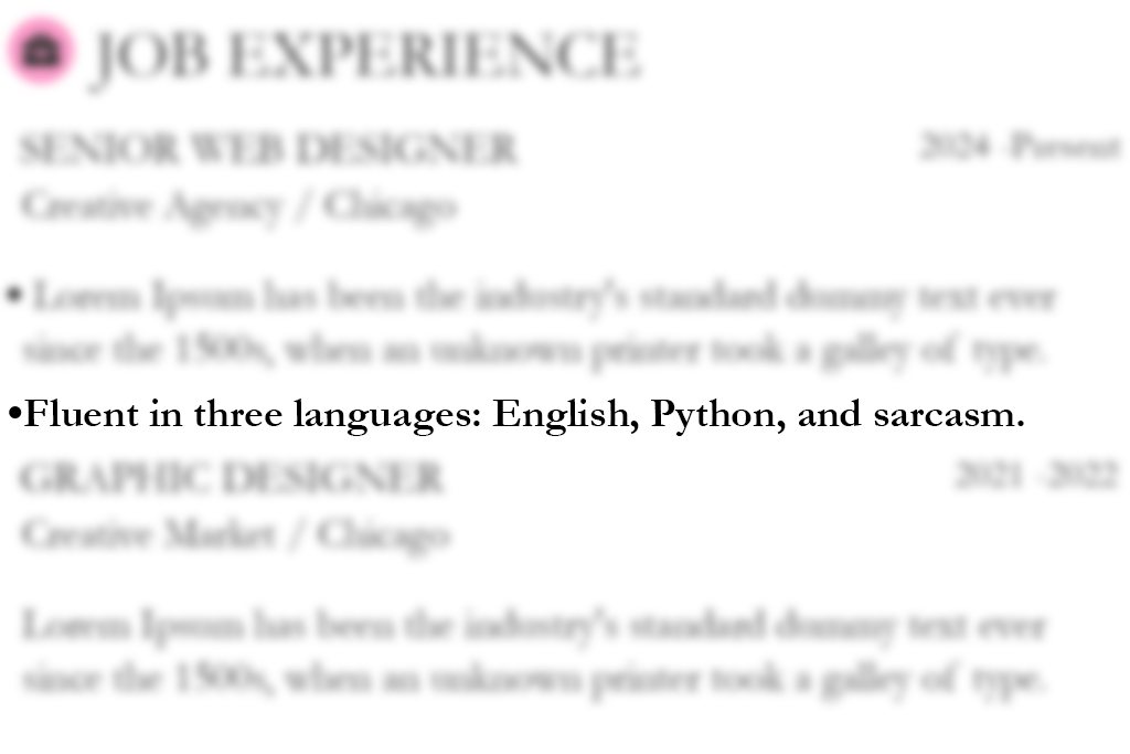 garamond resume font