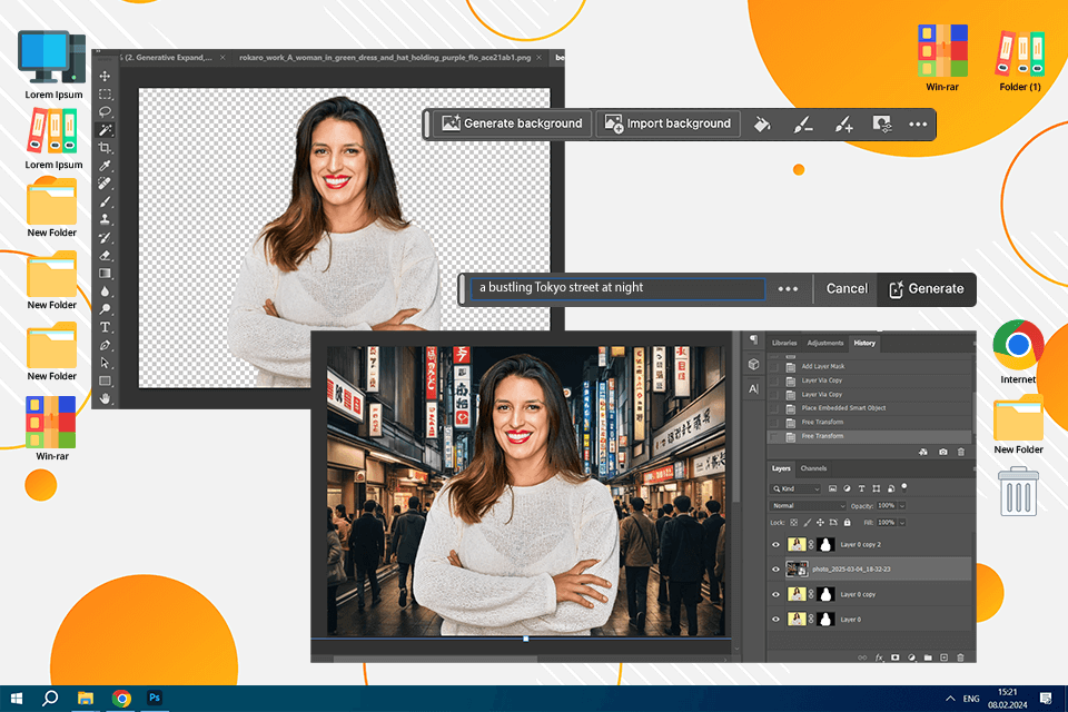 generere bakgrunns-photoshop ai-verktøy