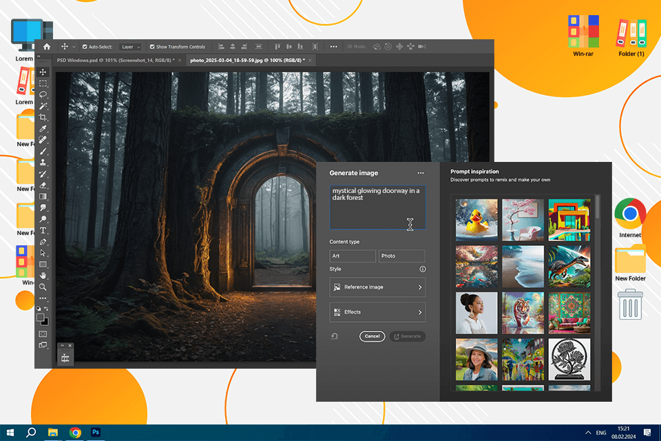 generere bilde photoshop ai-verktøy