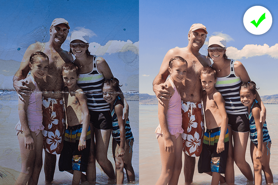 generative fill restoring damaged photos