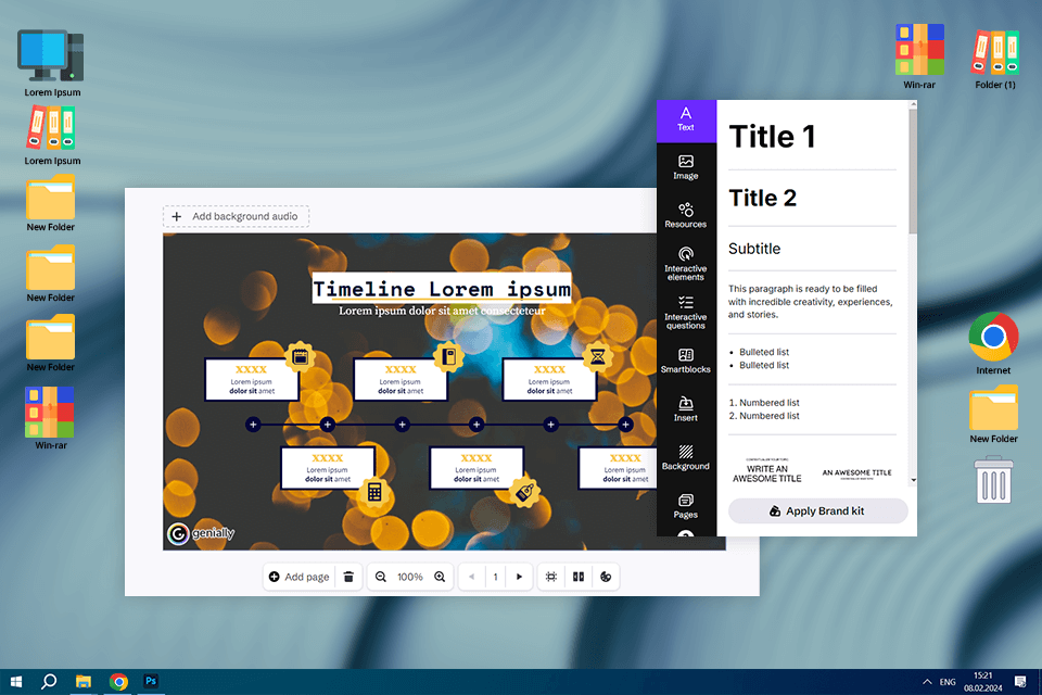 genially timelines generator