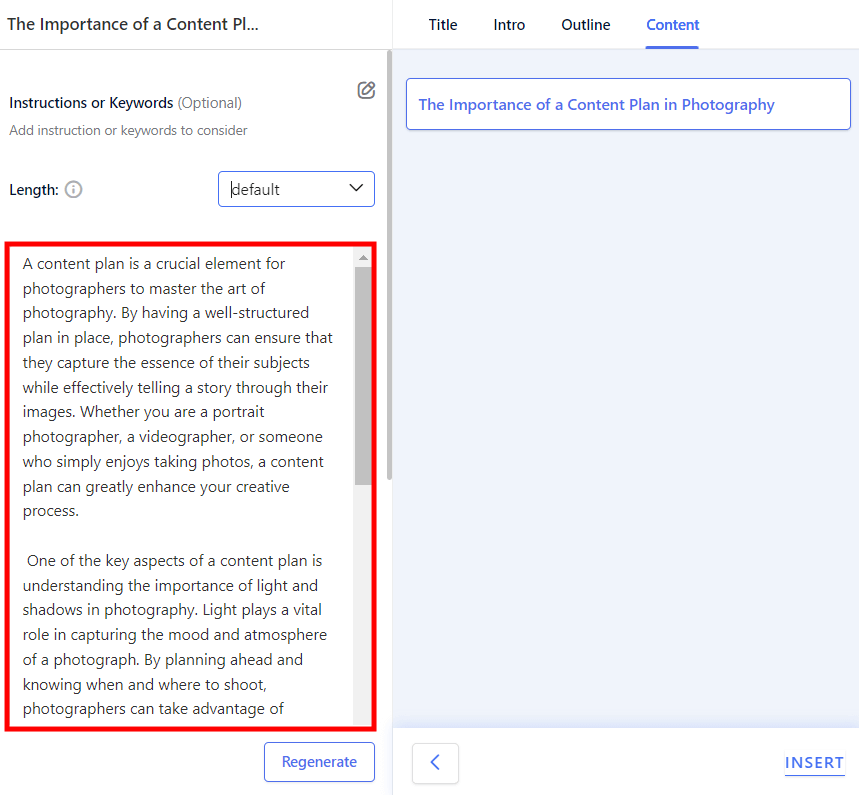 getgenie ai paragraph text creation