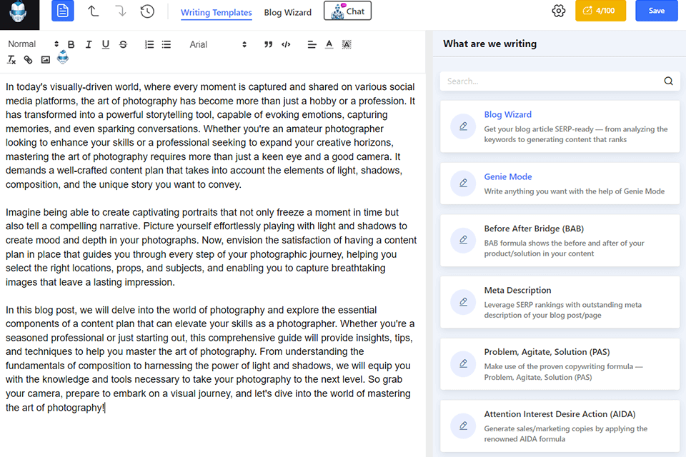 getgenie ai templates