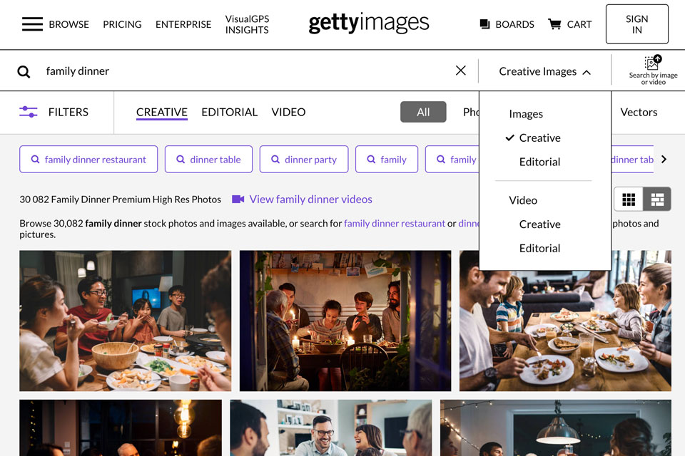 gettyimages storyblocks alternative interface