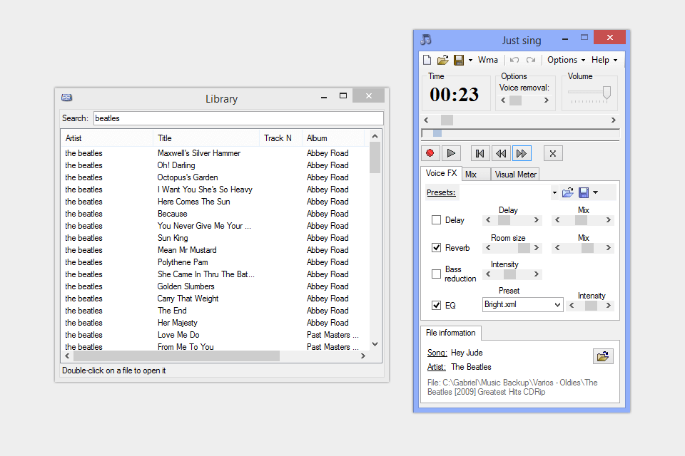 gfsoftware music and audio applications just sing