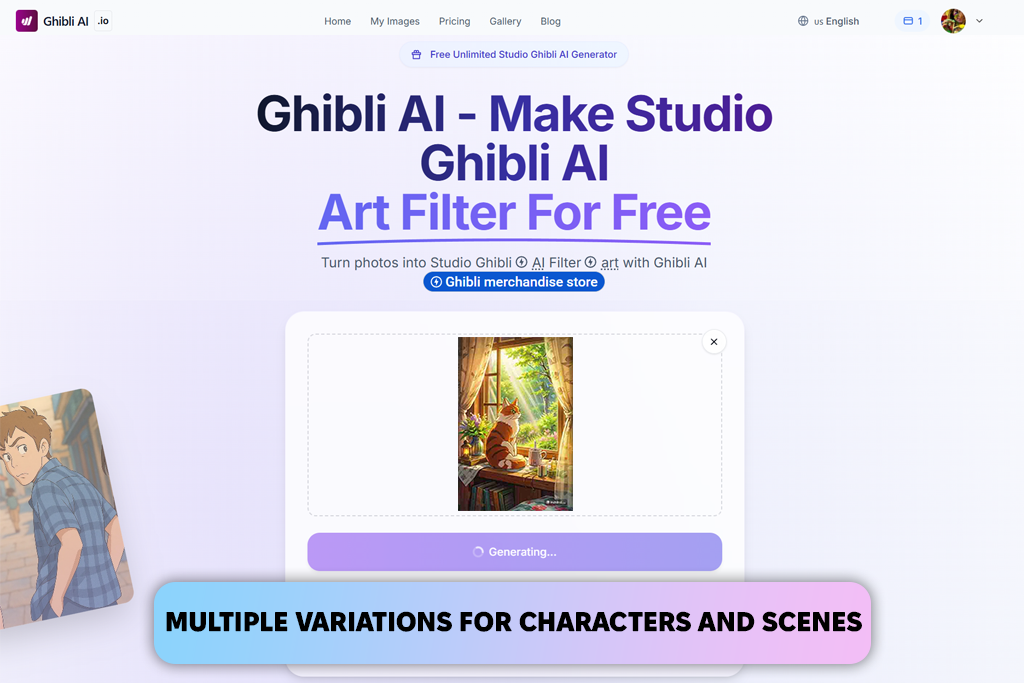 ghibli ai generator interface