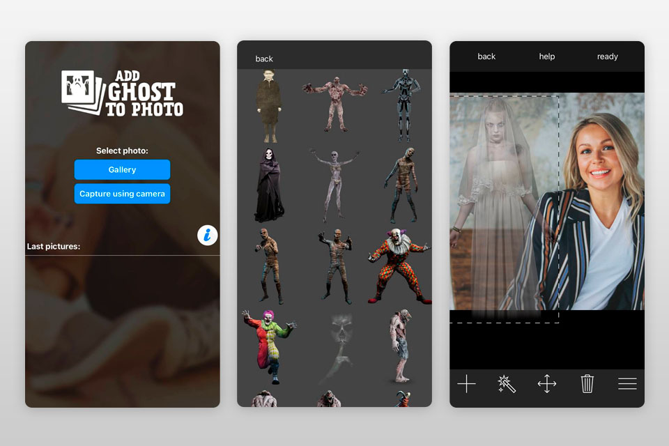 ghost in photo picture app interface