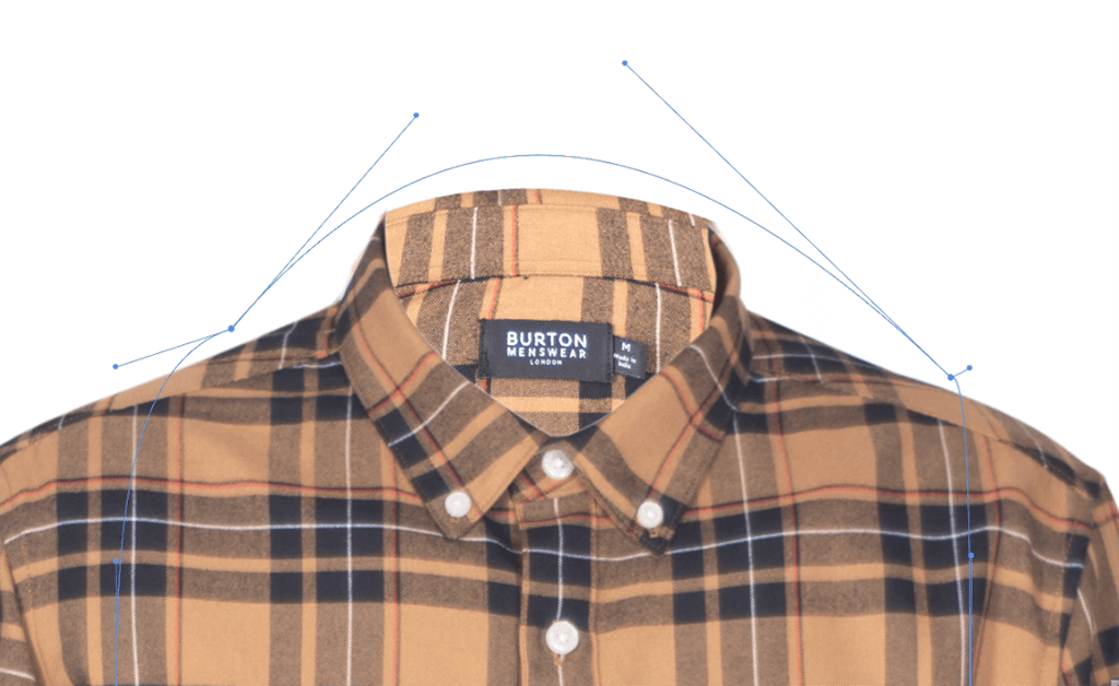 ghost mannequin bend the collar