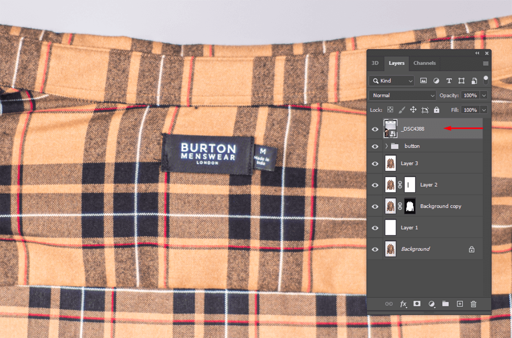 ghost mannequin collar image