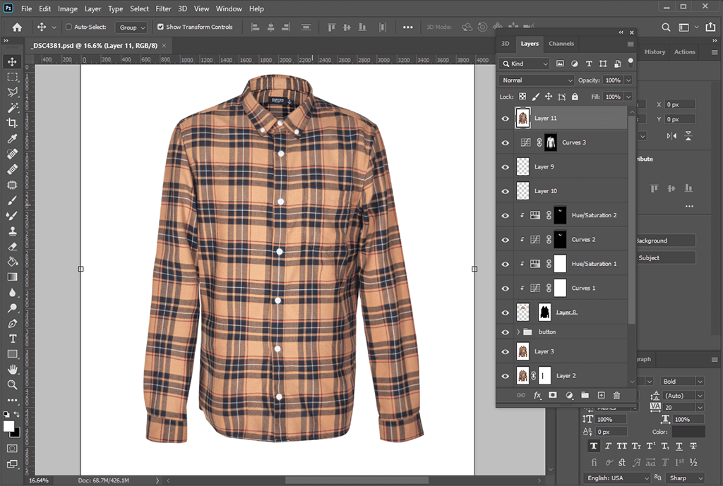 ghost mannequin image editing