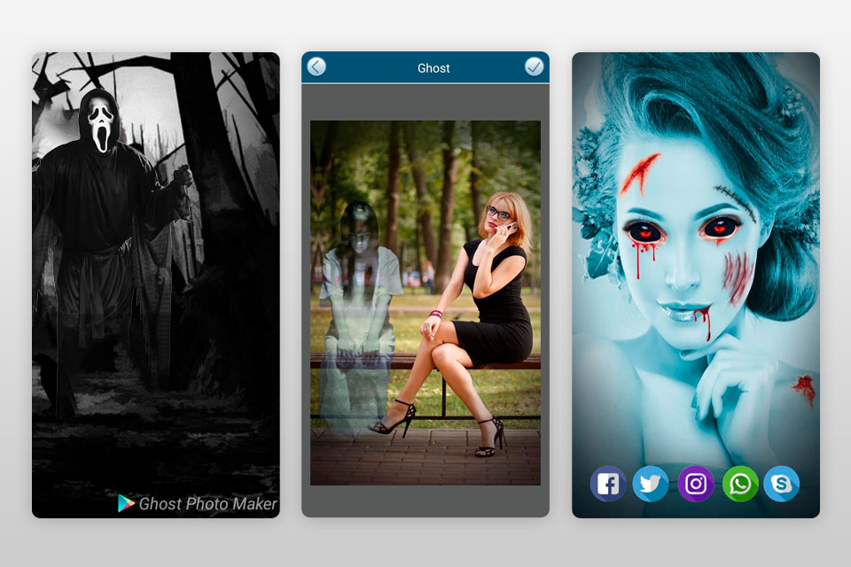 ghost photo maker picture app interface