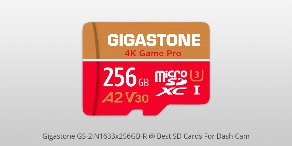 gigastone gs-2in1633x256gb-r sd card for dash cam