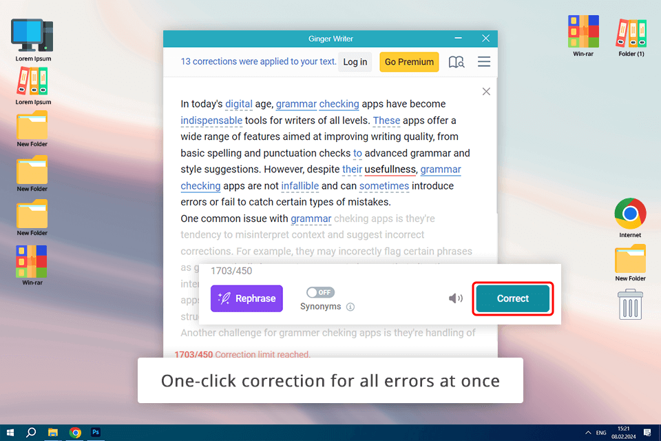 ginger best grammar checker app