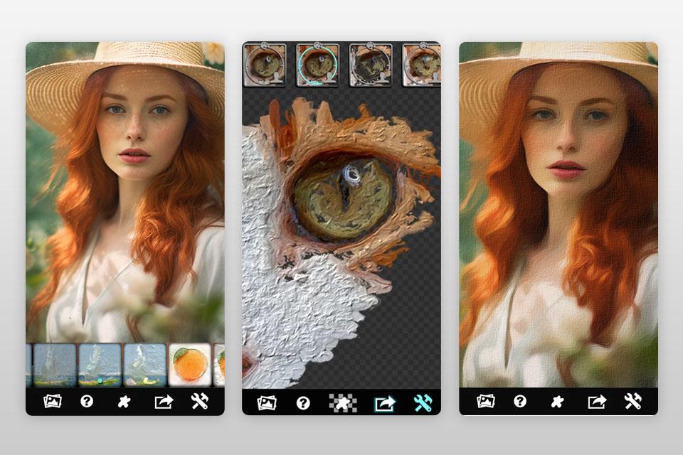 glaze turn picture into painting app interface