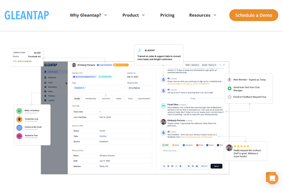 gleantap digital experience platform