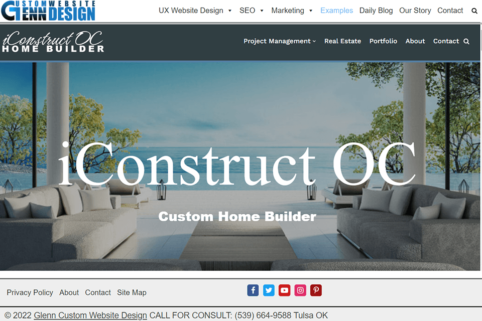 glenn website design portfolio