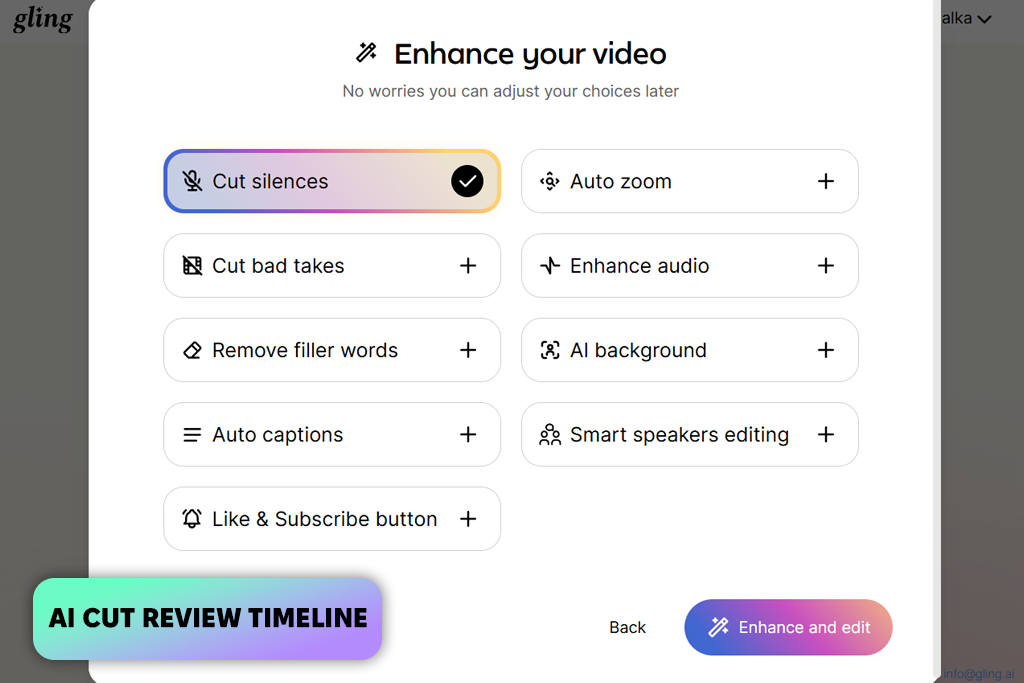 gling ai audio silence remover