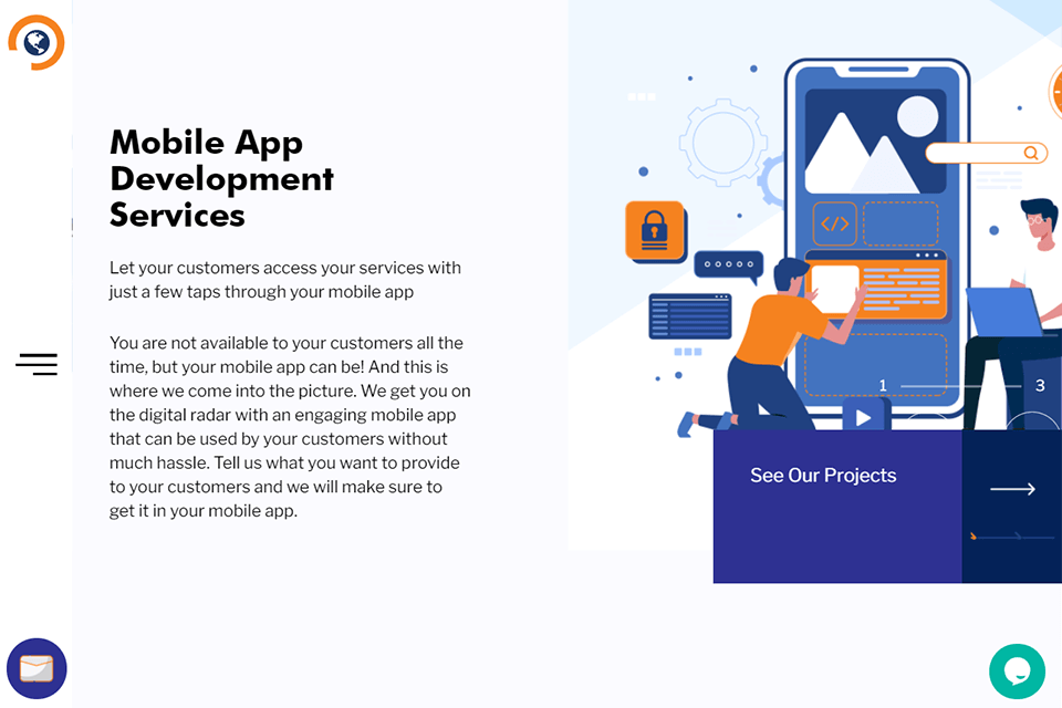global vincitore mobile app development agency interface