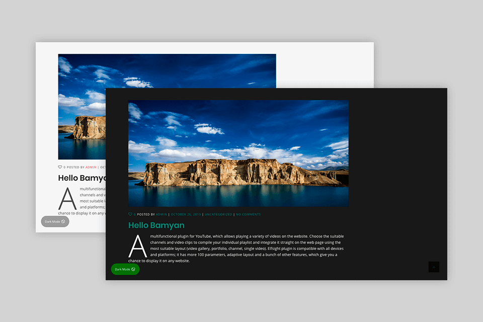 go night pro dark mode plugin for wordpress interface