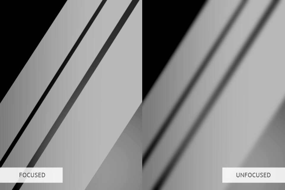 gobo photography focused vs unfocused