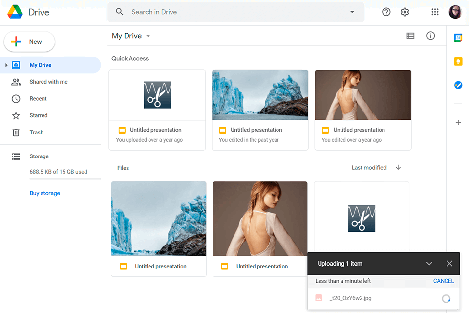 جوجل محرك التخزين السحابي لواجهة الصور
