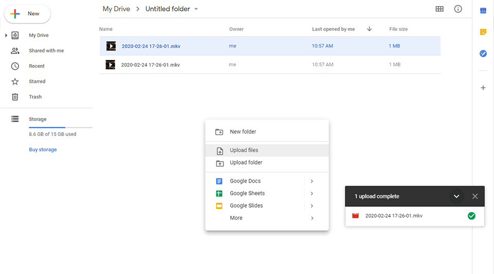 واجهة google drive