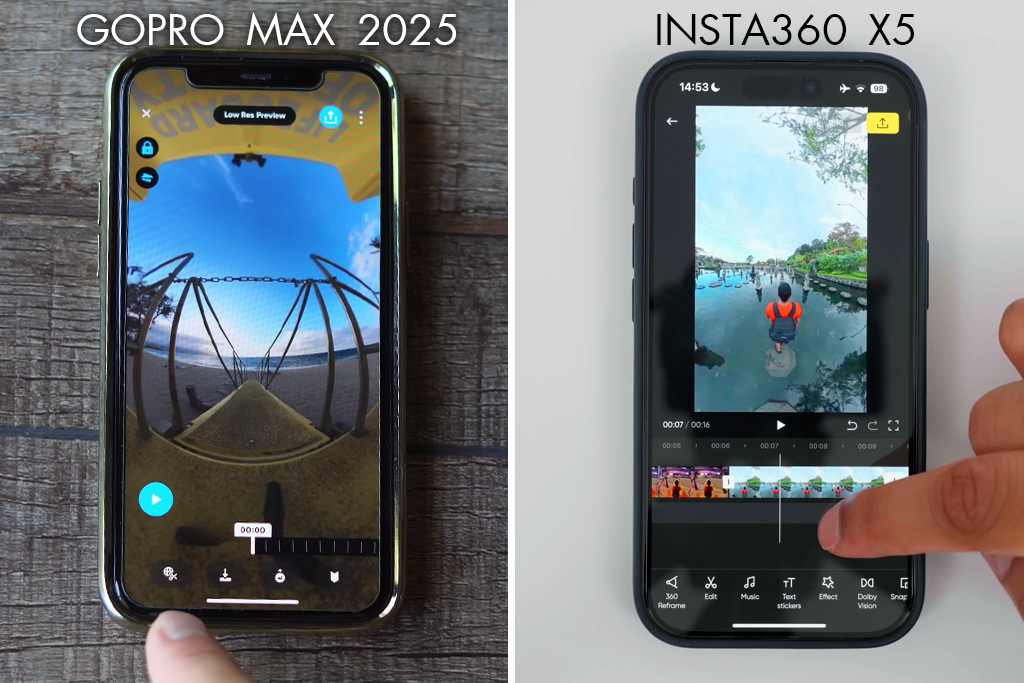 gopro vs insta360 apps