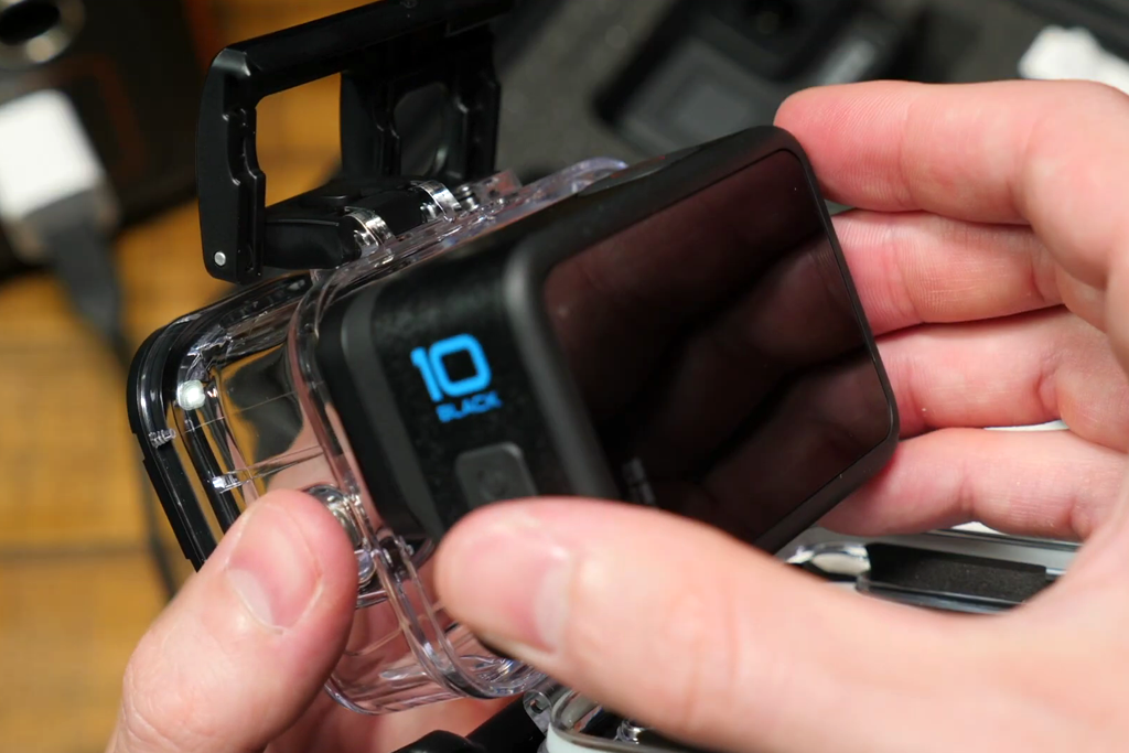 gopros with waterproof housing