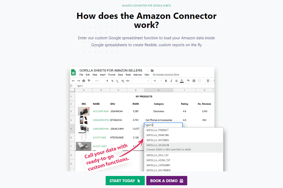 gorilla roi high-accuracy work with amazon connector