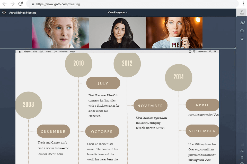 gotomeeting screen sharing apps interface