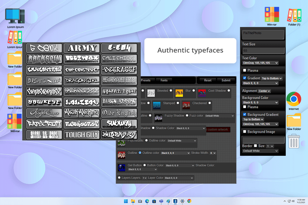 graffwriter software interface