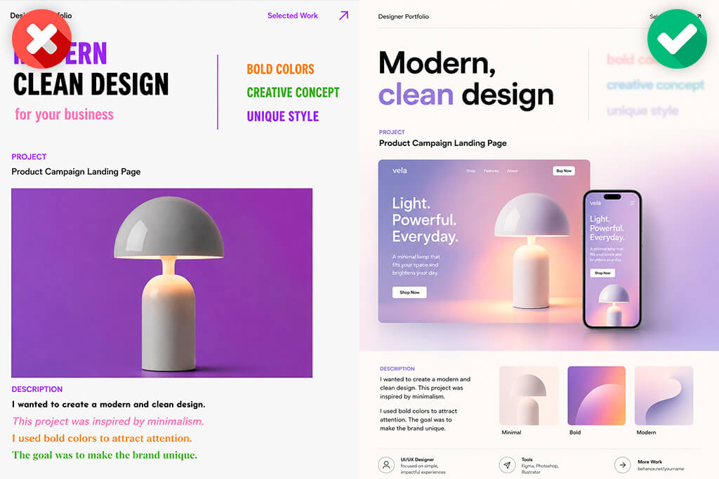 graphic design portfolio presentation