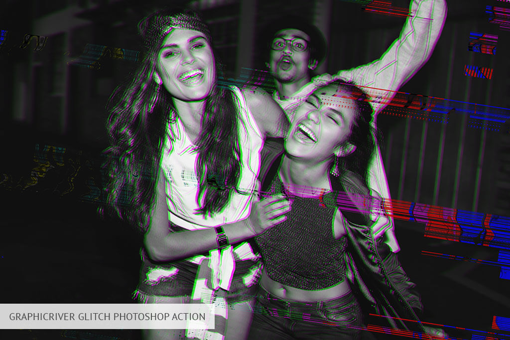 graphicriver photoshop action glitch
