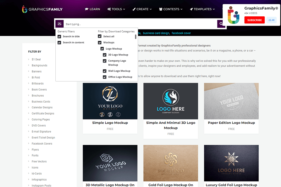 graphicsfamily mockup filtering