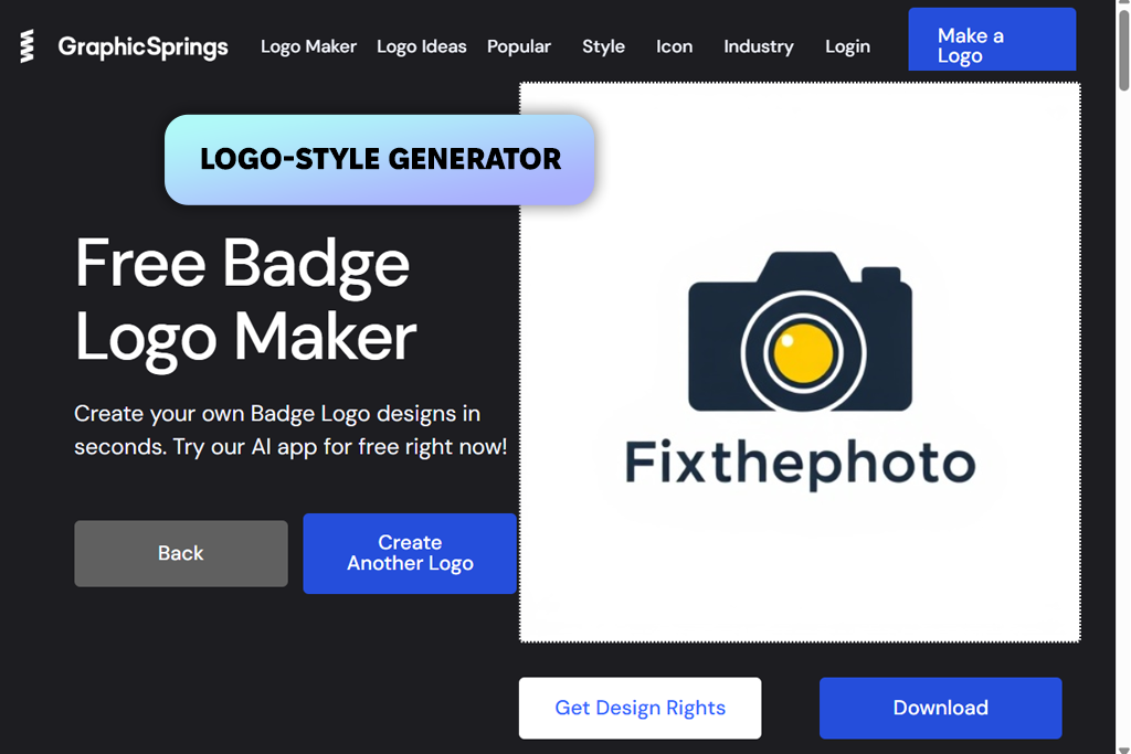 graphicsprings badge maker online