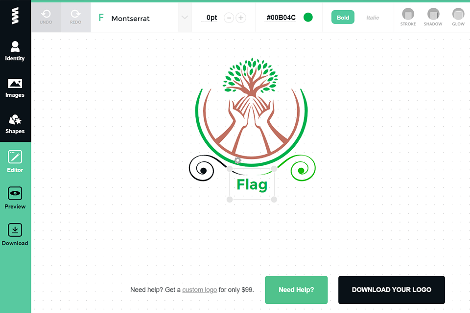 graphicsprings flag design template maker interface