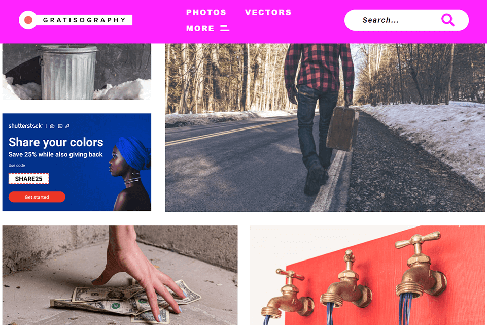 gratisography istock alternative interface