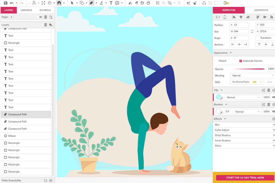 gravit واجهة المصمم