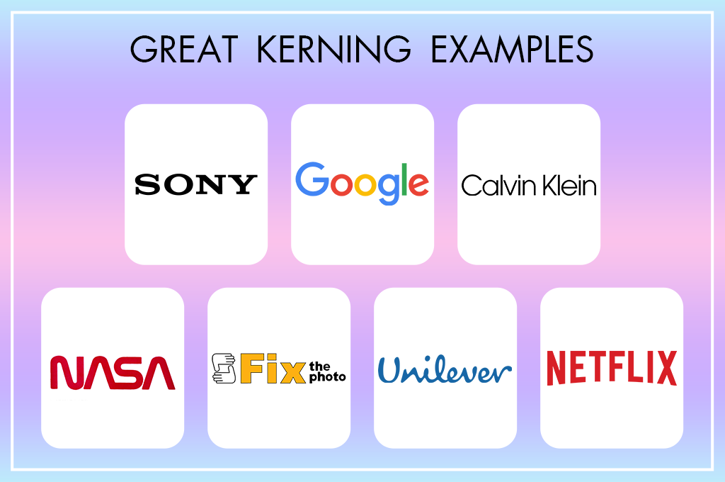great examples of kerning in typography