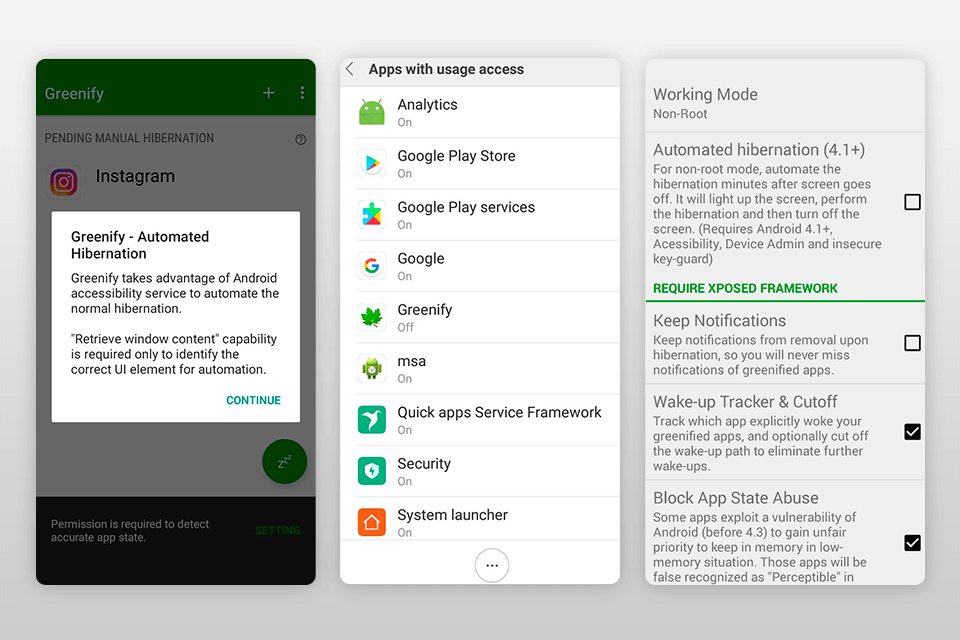 greenify android phone repair software interface