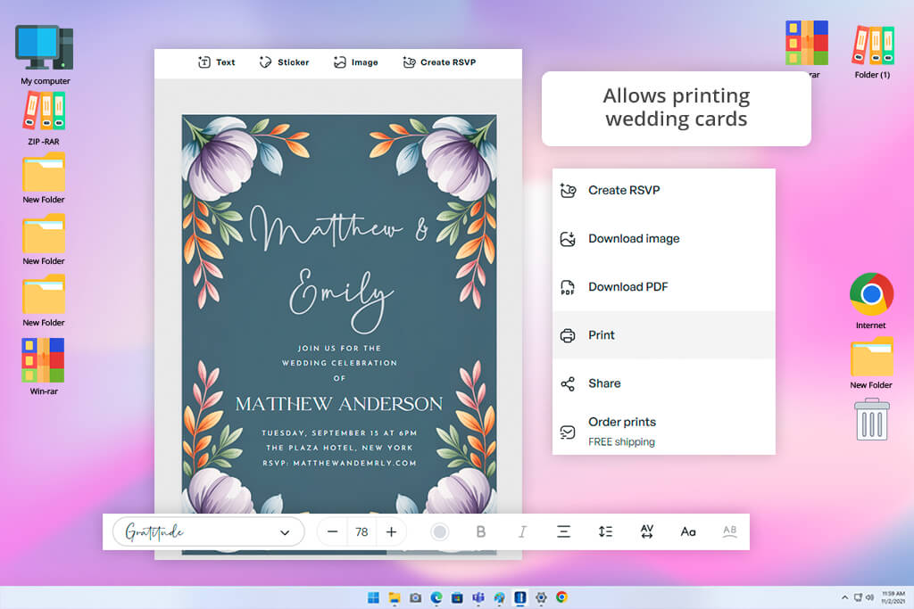 greetings island free wedding card maker