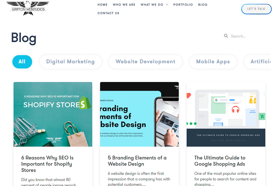 griffon webstudios blog