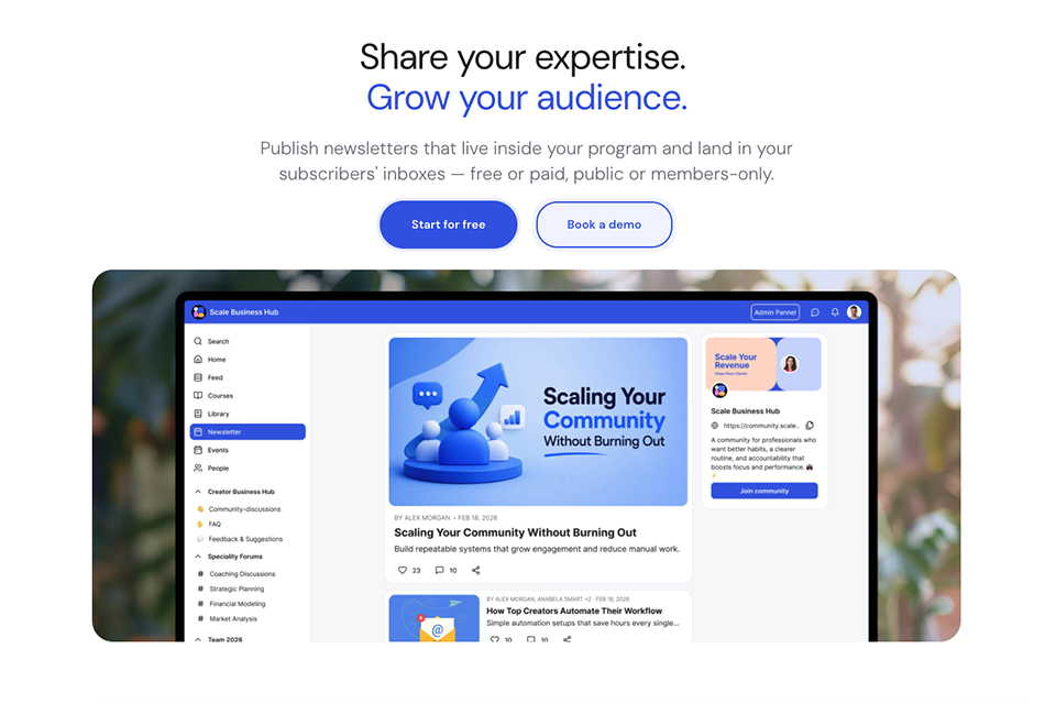 group app newsletter-software