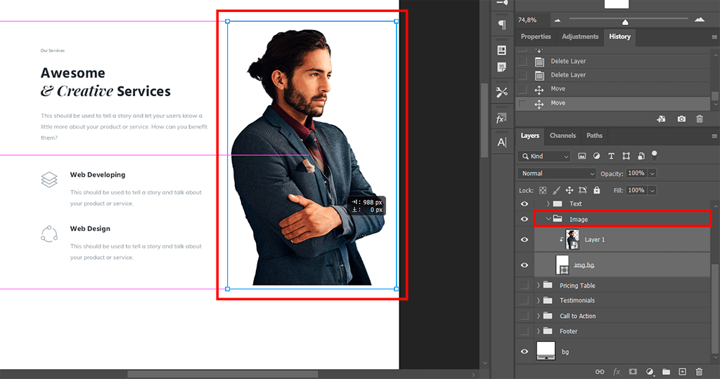 group layers in photoshop