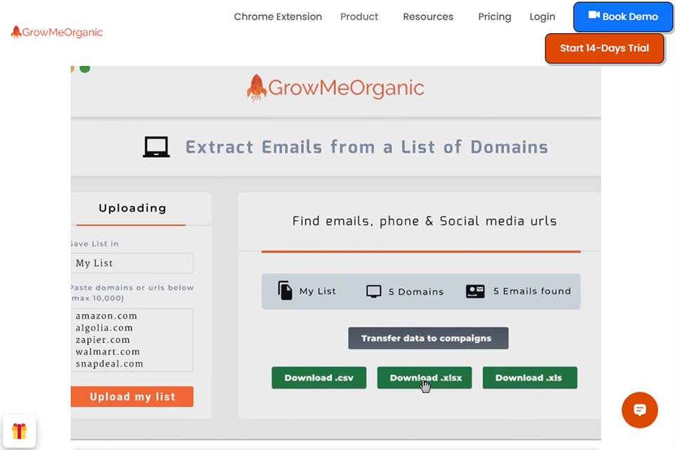 growmeorganic web crawler tool
