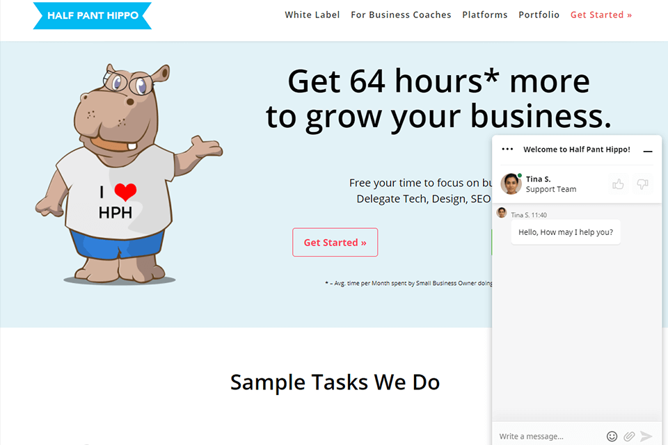 half pant hippo interface
