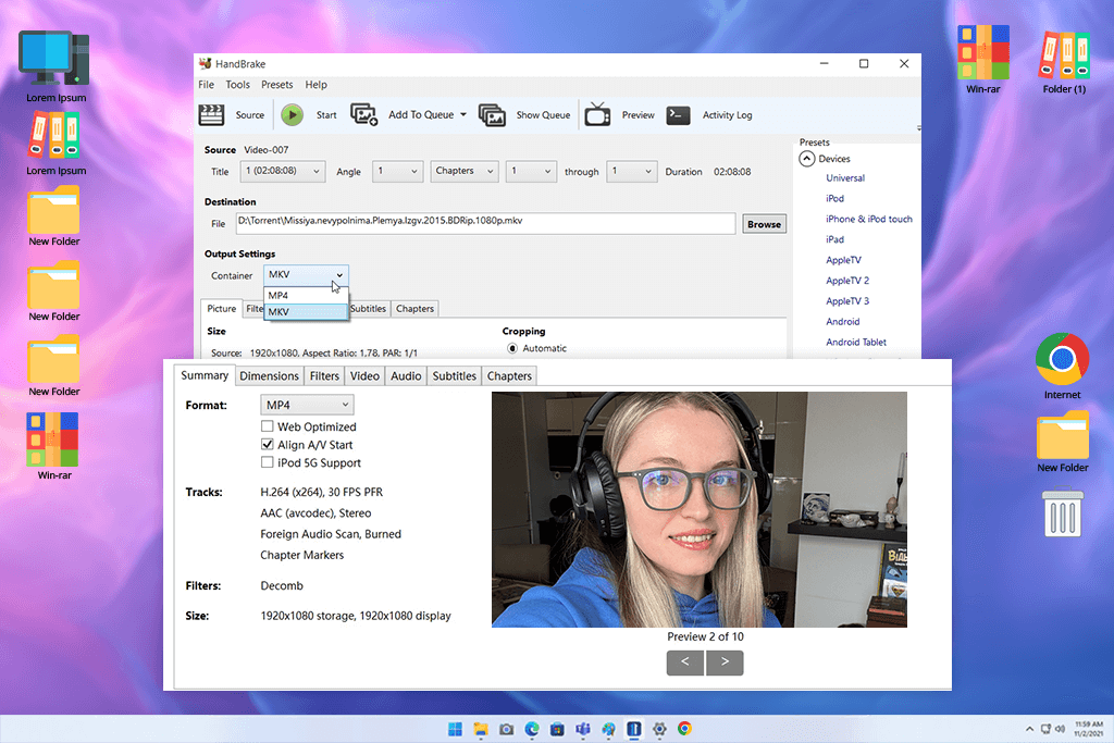 handbrake ts to mp4 converter
