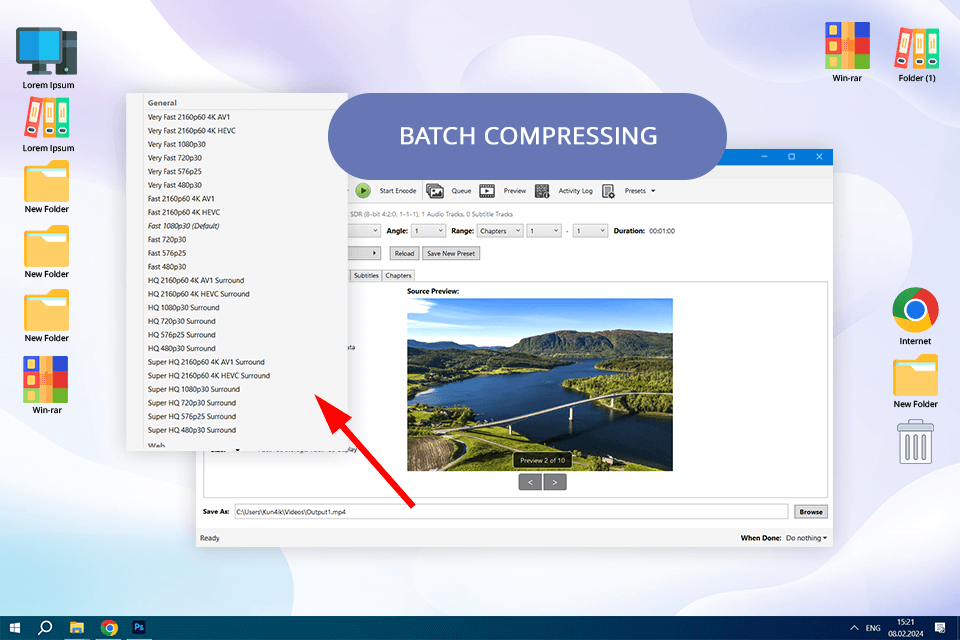 handbrake video compressor for discord