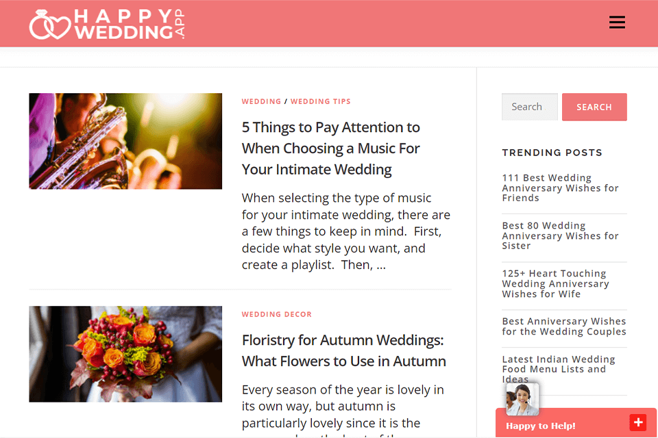 happy wedding app blog