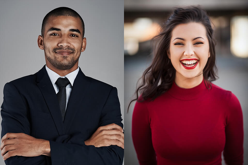 headshot poses emotions